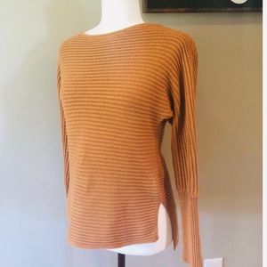 Rachel Zoe ribbed orange sweater